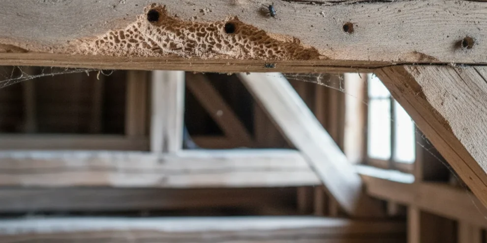 quels signes charpente bois attaquee insectes