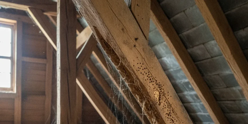 quels signes charpente bois attaquee insectes